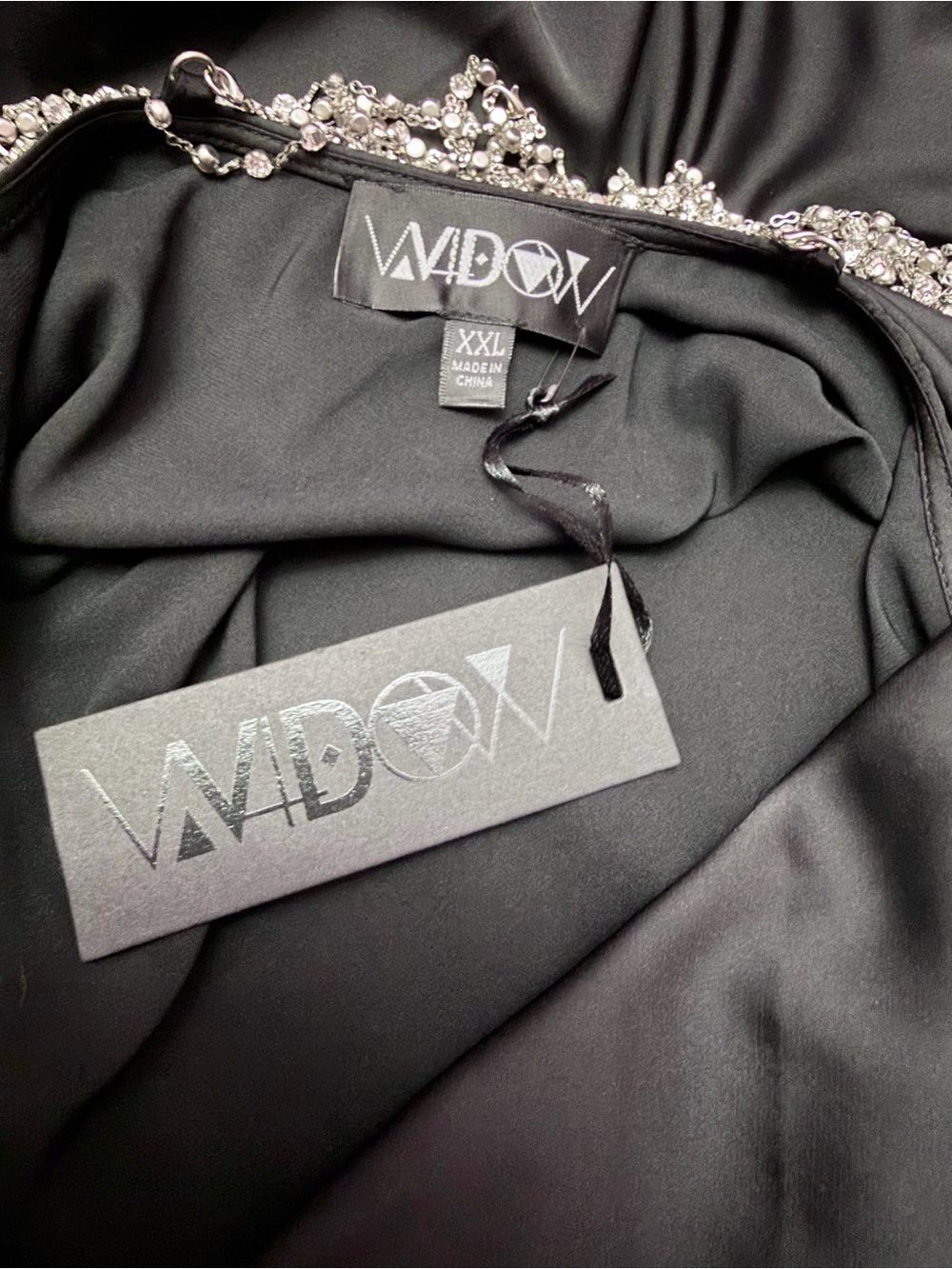 Widow Dolls Kill Saltburn Rhinestone Spiderweb Dress Size XXL - Picture 5 of 8